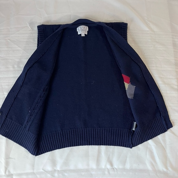 Vintage Foxcroft Virgin Wool Blue Preppy Medium Men’s Sleeveless Vest Academic - Picture 7 of 11